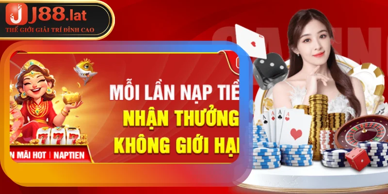 Chương trình khuyến mãi J88 thưởng nạp tiền